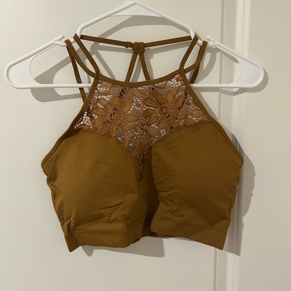 Zenana Plus Size Lace Halter Bralette with double back straps - Picture 3 of 8